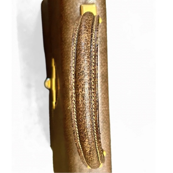 Vintage Gucci Brown Leather Top Handle Bag with Dust Bag – Made in Italy - Picture 9 of 16